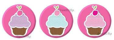 Button 25 mm Cupcakes